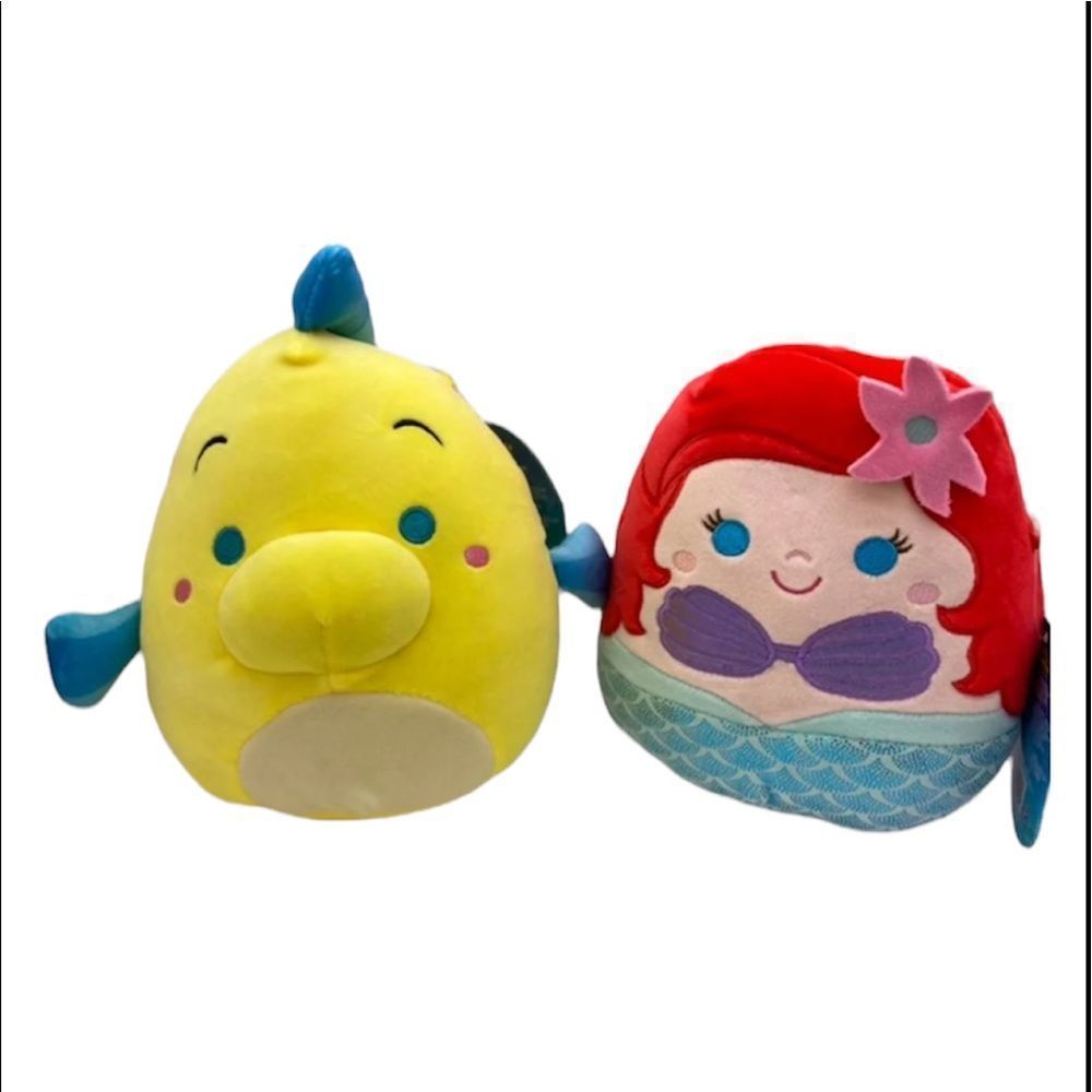 Squishmallows Ariel and Flounder bundle 6.5”